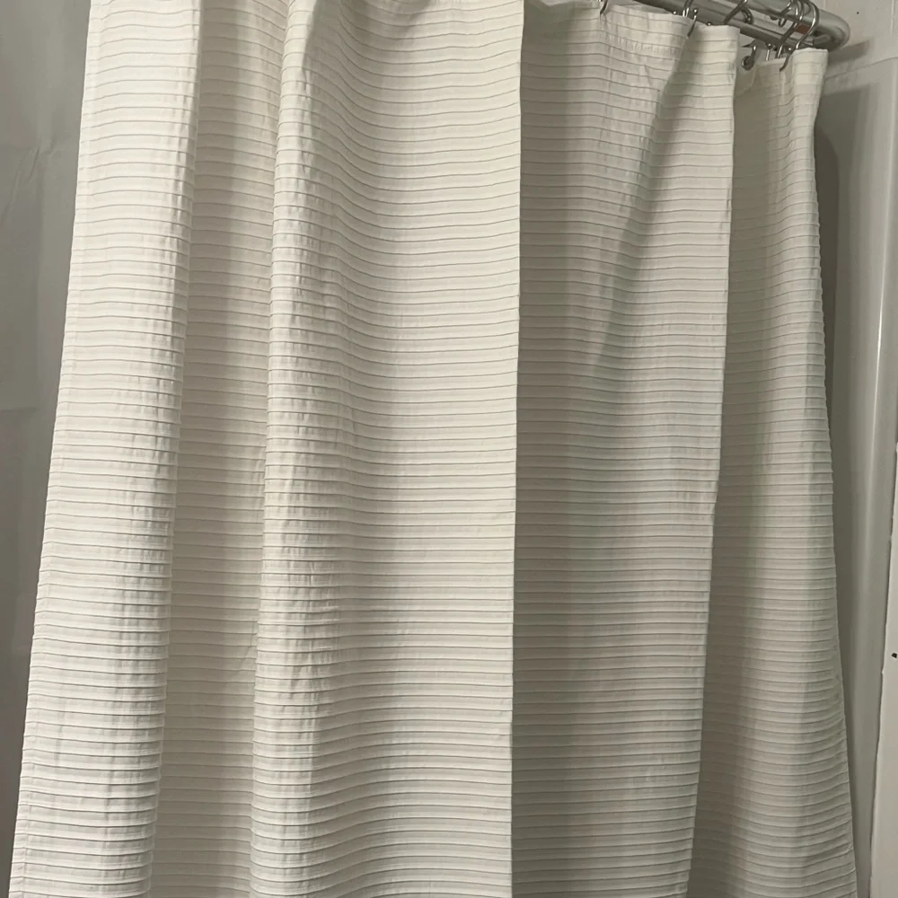 Ivory Shabby Chic Layered Shower Curtain 72”